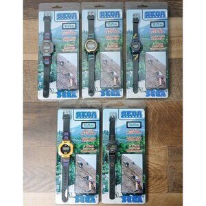 Sega Sports Watch Vintage Retro Quartz Lot of 5 - All Sealed - Rare!